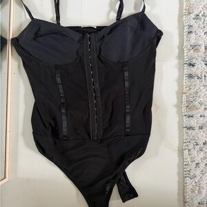 Free People Black Bodysuit with Straps